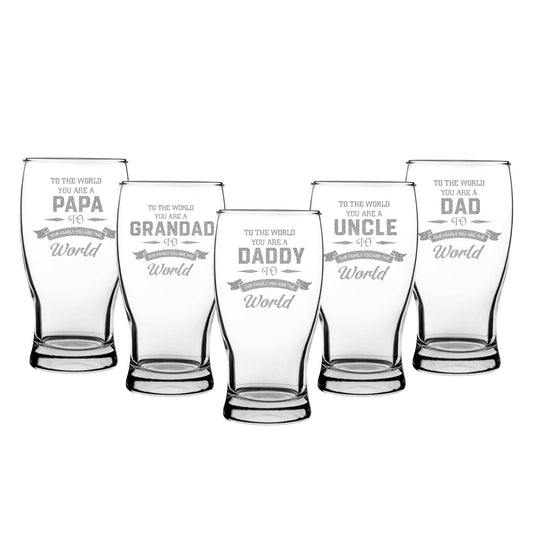 Beer Glass With Nice Daddy Engraved Design Perfect For Fathers Day Or Birthday Gift