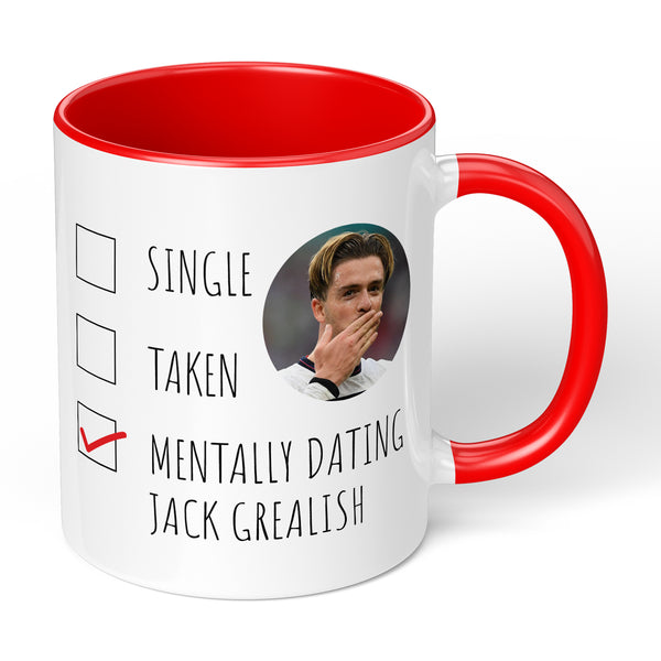 Coffee Mug With Mentally Dating Jack Grealish Design Perfect For Football Fans