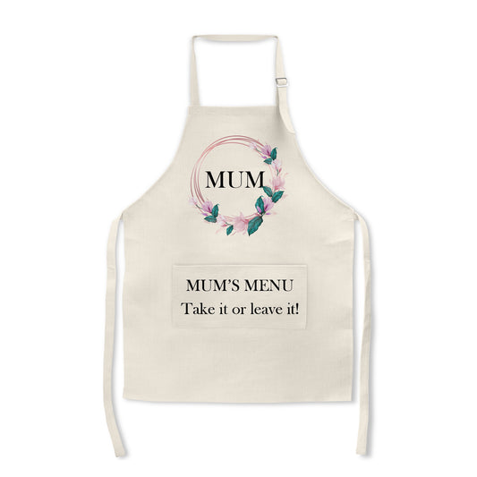 Apron For Mum Mummy With Floral Design For Mothers Day Gift