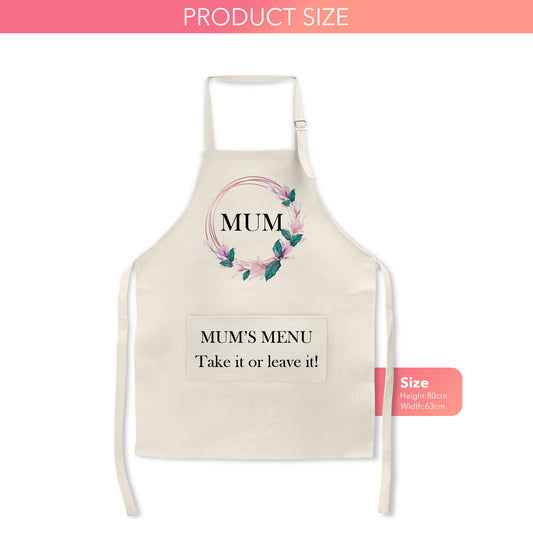 Apron For Mum Mummy With Floral Design For Mothers Day Gift
