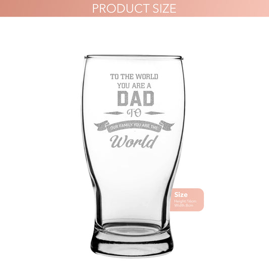 Beer Glass With Nice Daddy Engraved Design Perfect For Fathers Day Or Birthday Gift